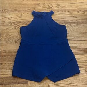 Elegant Blue Sleeveless Jumpsuit